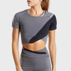 Gymshark asymmetrical cropped tee